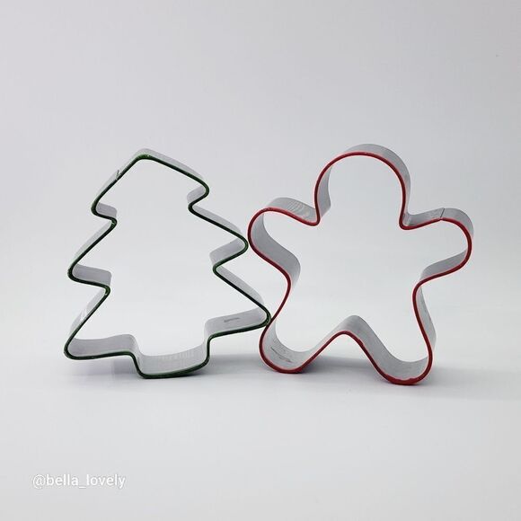 🏖 Christmas Themed Cookie Cutters Tree Gingerbread Man - Picture 1 of 4